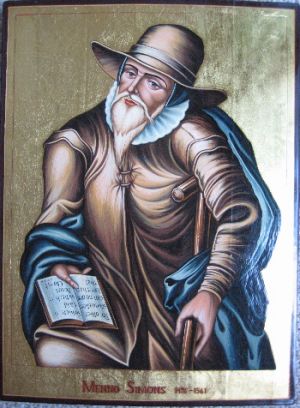 Icon of Menno Simons by Graber Designs
