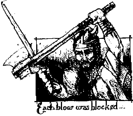 Illustration of Bull and man with battle ax