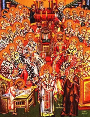 An icon of the Council of Nicea