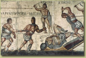 Ancient Mosaic of Gladiators
