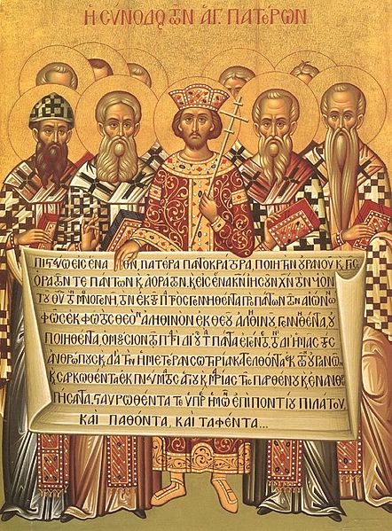Icon depicting the First Council of Nicaea.