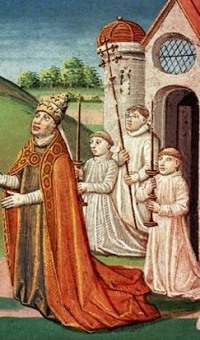 Pope Adrian I in ceremony