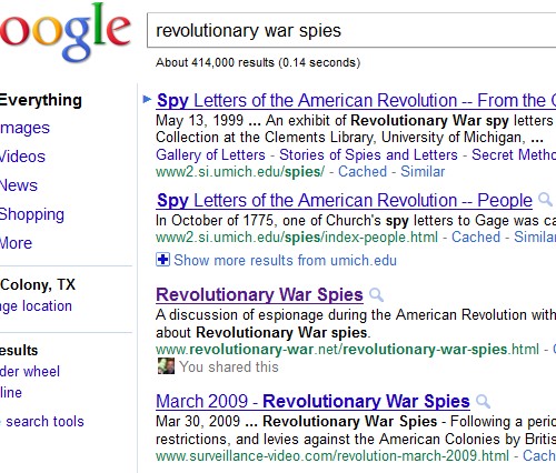 search screen shot