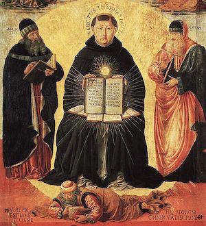Thomas Aquinas by Benozzo Gozzoli, public domain. Courtesy of Wikimedia Commons.