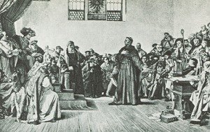 Artist's rendering of the Diet of Worms