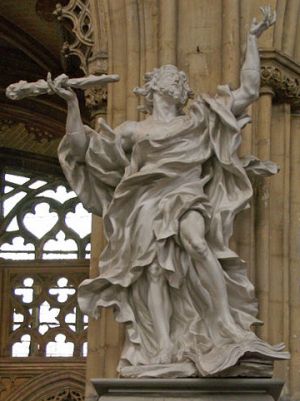 Statue of James the Just in Liege, Belgium