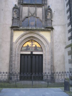 Wittenberg Schlosskirche, Luther nailed his 95 theses to this door
